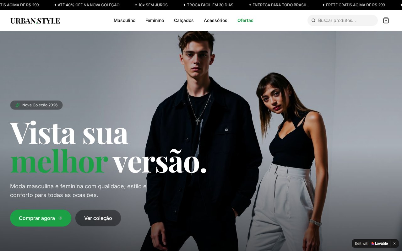 Projeto de site desenvolvido: Premium Wardrobe